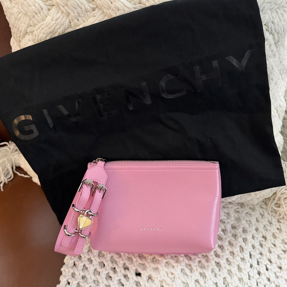 Givenchy Small Voyou Leather Wristlet in Candy Pink - New with Tags